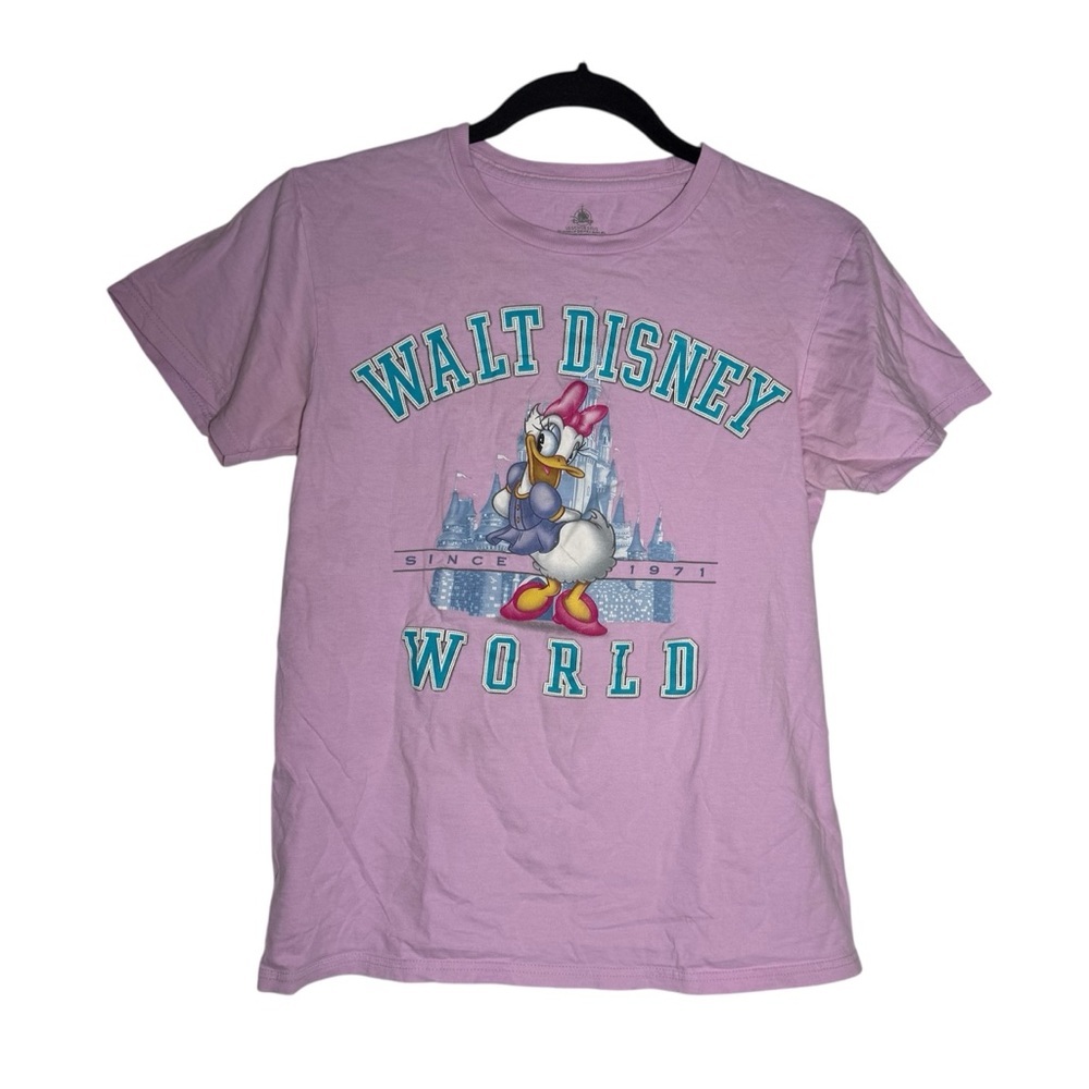 Walt Disney World DAISY DUCK T-Shirt Purple Short Sleeve Cotton Disney
